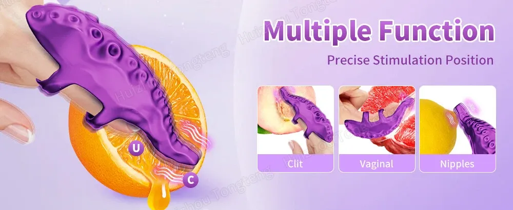 10 Modes Octopus Shaped Finger-Wearable Vibrating Egg