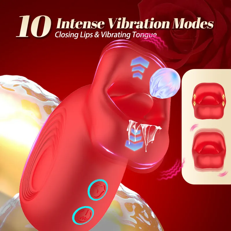 3-In-1 Lip And Tongue-Mimic Shaped Suction Clitoral Vibrator