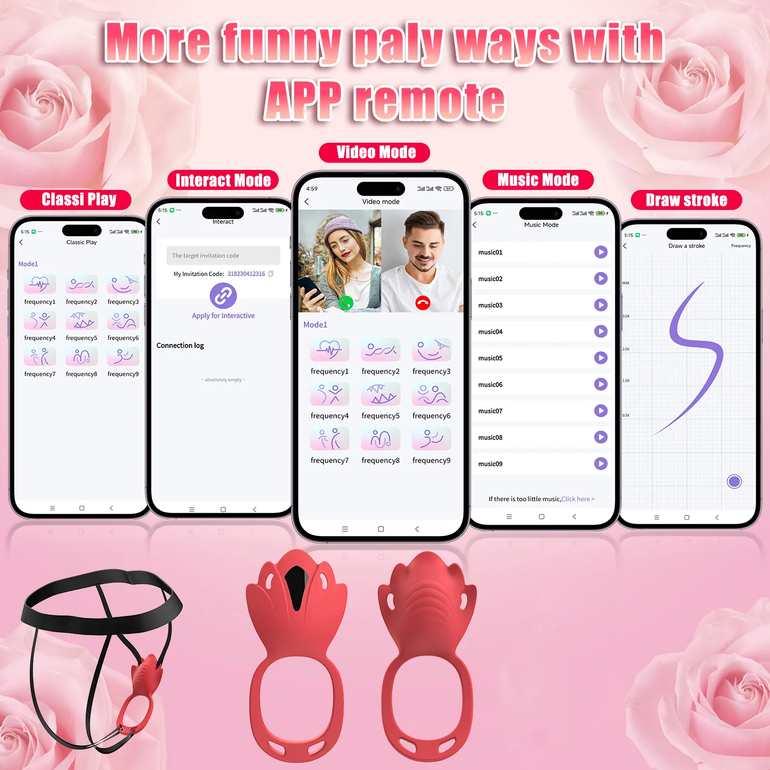 Couples App Wearable Vibrator With Cock Ring