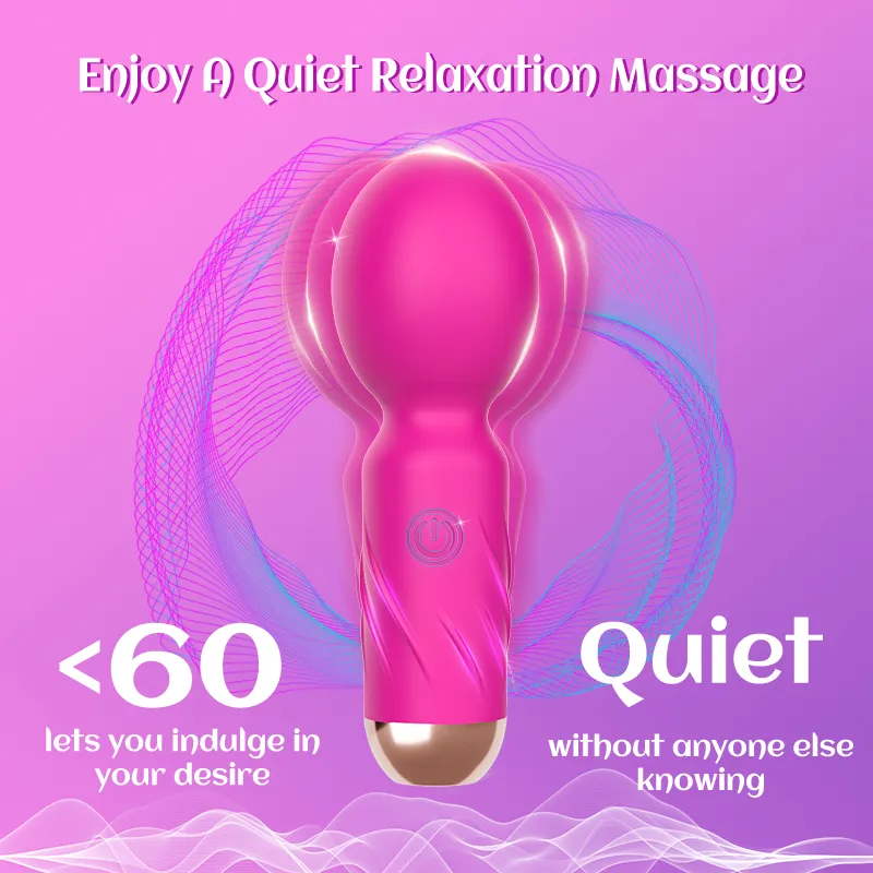 10 Frequencies Electroplated Finish Mini AV Wand Vibrator