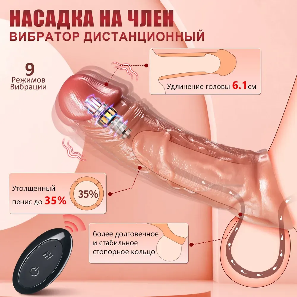 Wireless Remote Control Vibrating Bionic Penis Sleeve