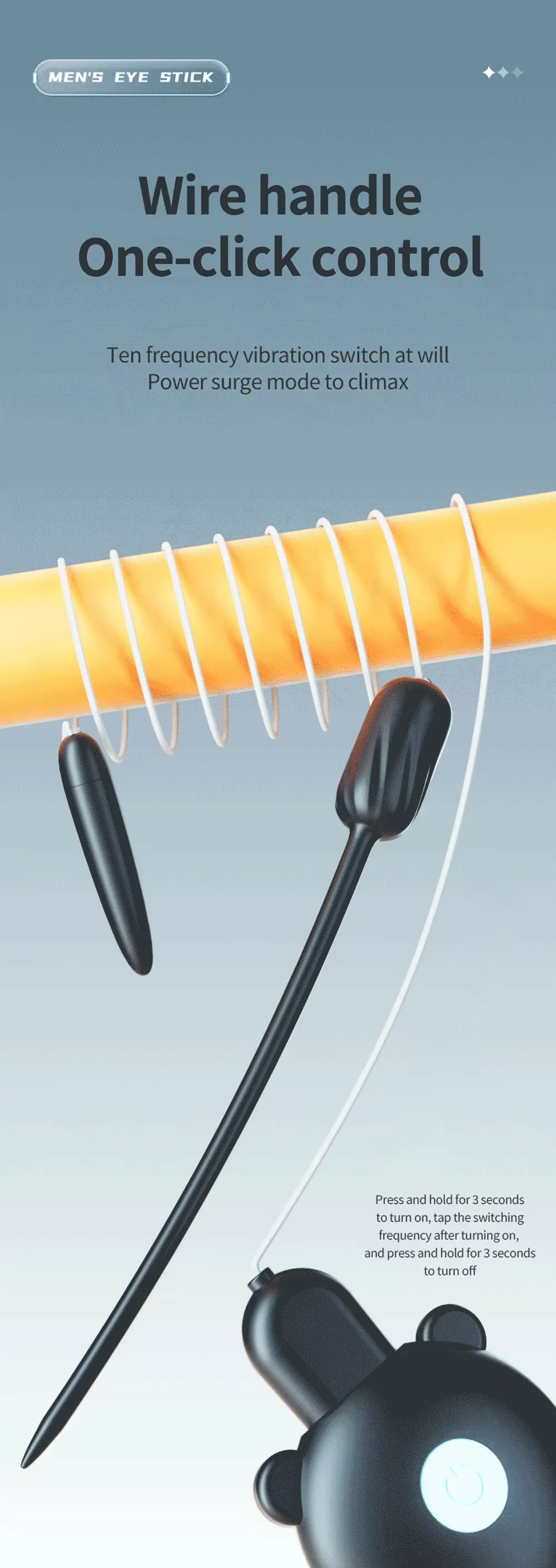 Wireless Remote Control 10 Frequencies Urethral Sound