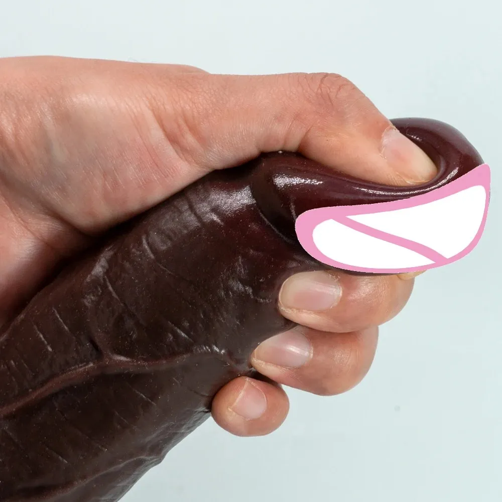 Black Extra-Long Liquid Silicone Dildo 3 Sizes Available