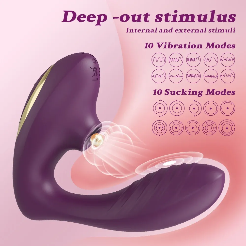 Wearable 10-Frequency Vibrating & Suction Vibrator