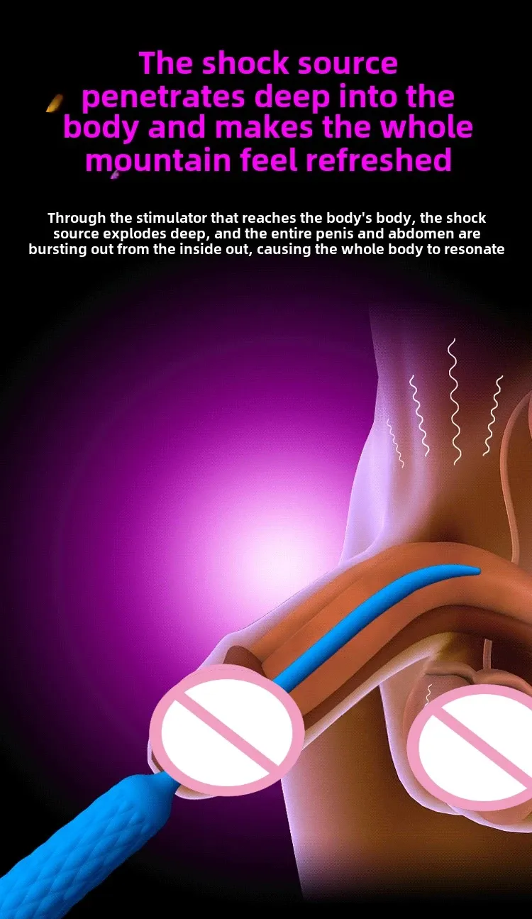 7 Frequencies, 3 Intensity Levels Silicone Urethral Sound