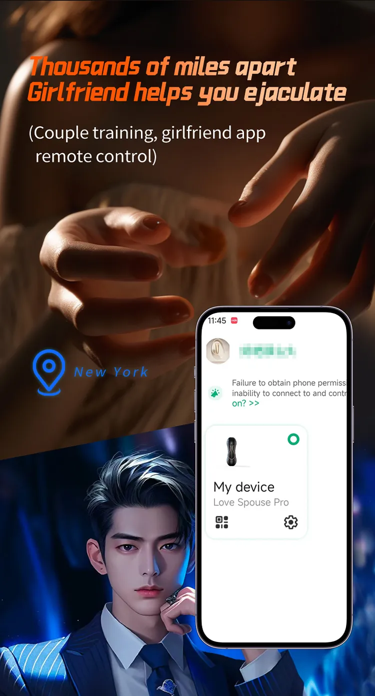 APP Automatic Male Masturbator Dual-Head Vagina & Mouth