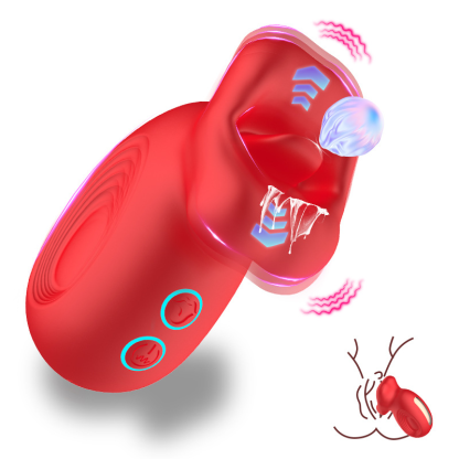 การดูดของเล่น 10 ความถี่การสั่น 10 ความถี่การกัดออกแบบเลียนแบบธรรมชาติ วัสดุสัมผัสผิวเนียนนุ่ม-sextoyfunny