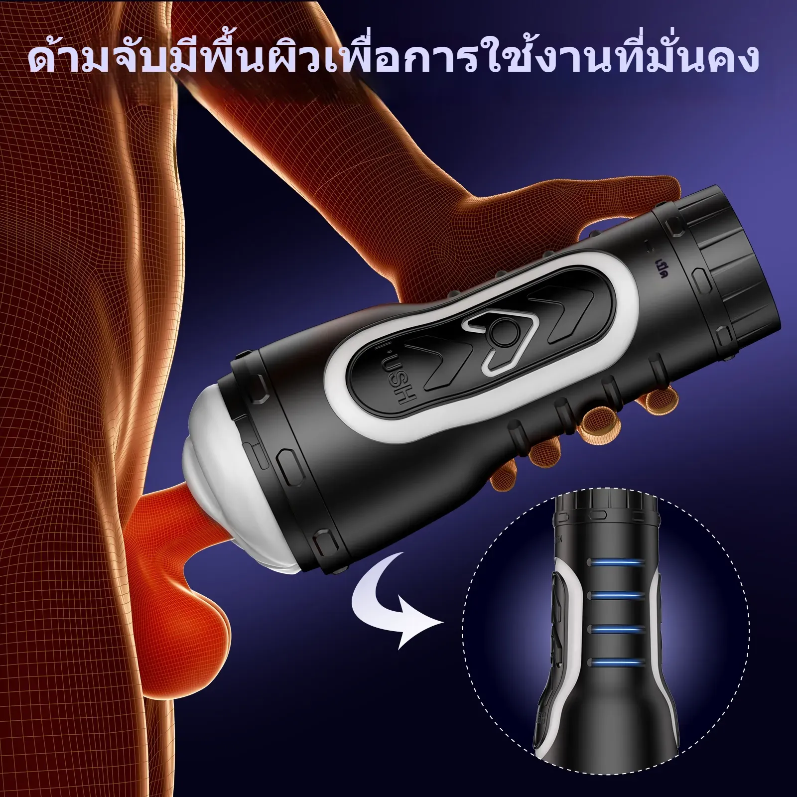 จิ๋มกระป๋องออโต้ จิ๋มออโต้ มอเตอร์คู่ การสั่นแรง 6 ระดับ