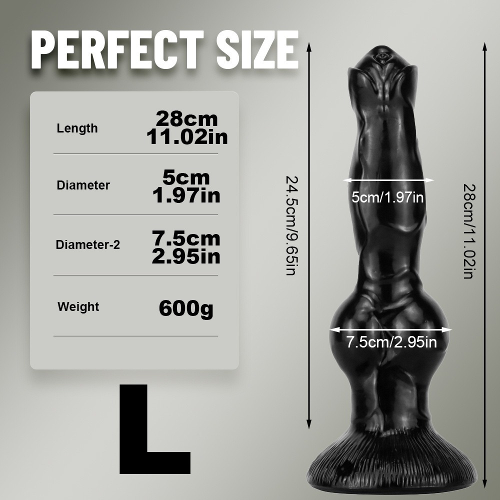 W4308未定价เลียนแบบอวัยวะสุนัข สีดำทั้งชิ้น แผ่นดูดแรงสูง วัสดุ PVC ทางการแพทย์ มี 3 รุ่นให้เลือก