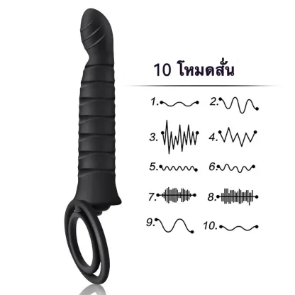 ห่วงชะลอการหลั่ง ห่วงรัดโคน สัมผัสได้หลายจุด วงแหวนคู่ 10 ระดับการสั่น