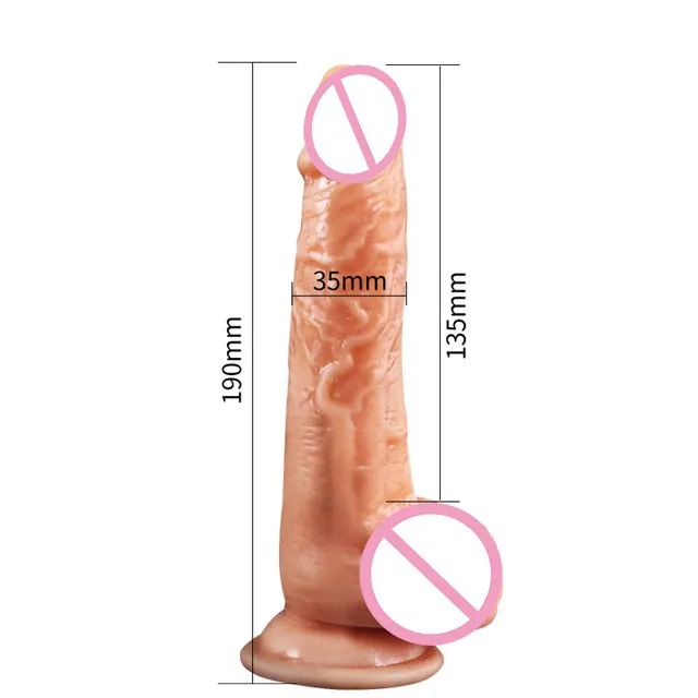 Remote Control Vibrating & Thrusting Heating Dildo 19cm