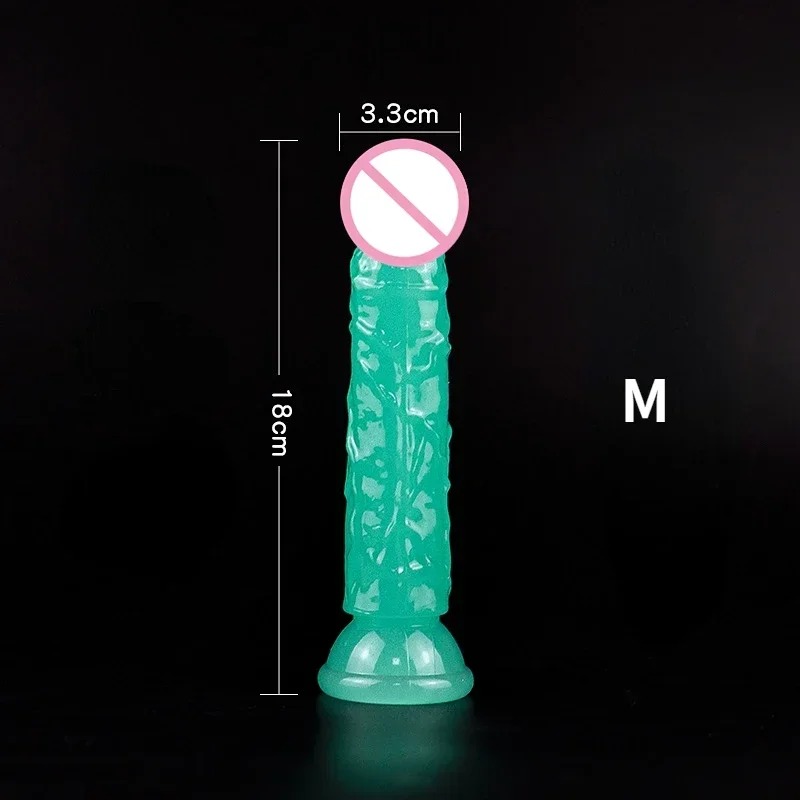 Glow-In-The-Dark Realistic Dildo 3 Sizes Available