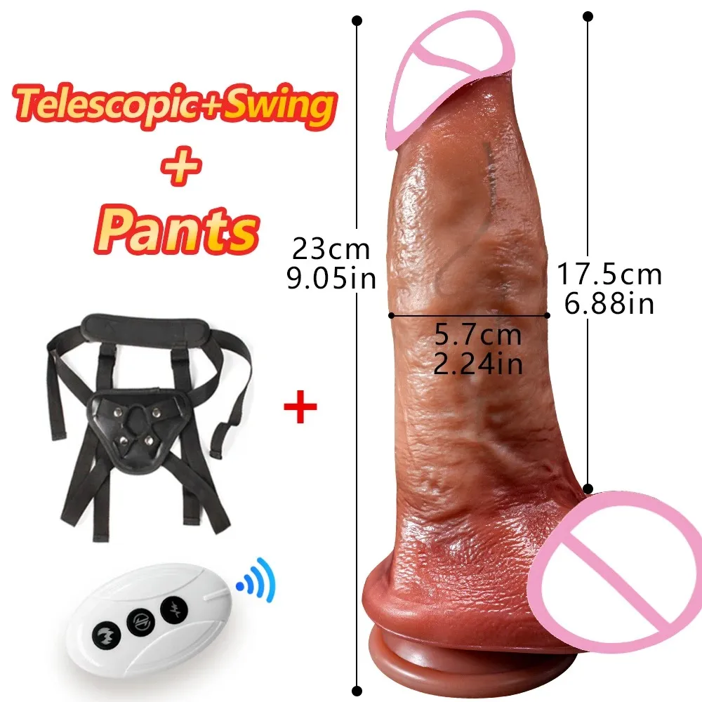 9 Modes Remote Control Heating & Thrusting Thickened Dildo