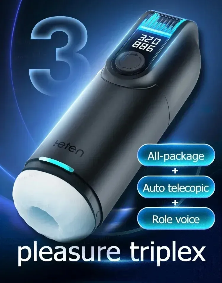 Dual Screen Automatic Male Masturbator Multi Speed + Scenario