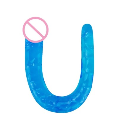 W4112未定价ควยปลอม หัวใหญ่หัวเล็ก สีคริสตัล ออกแบบยาวพิเศษ วัสดุ TPE