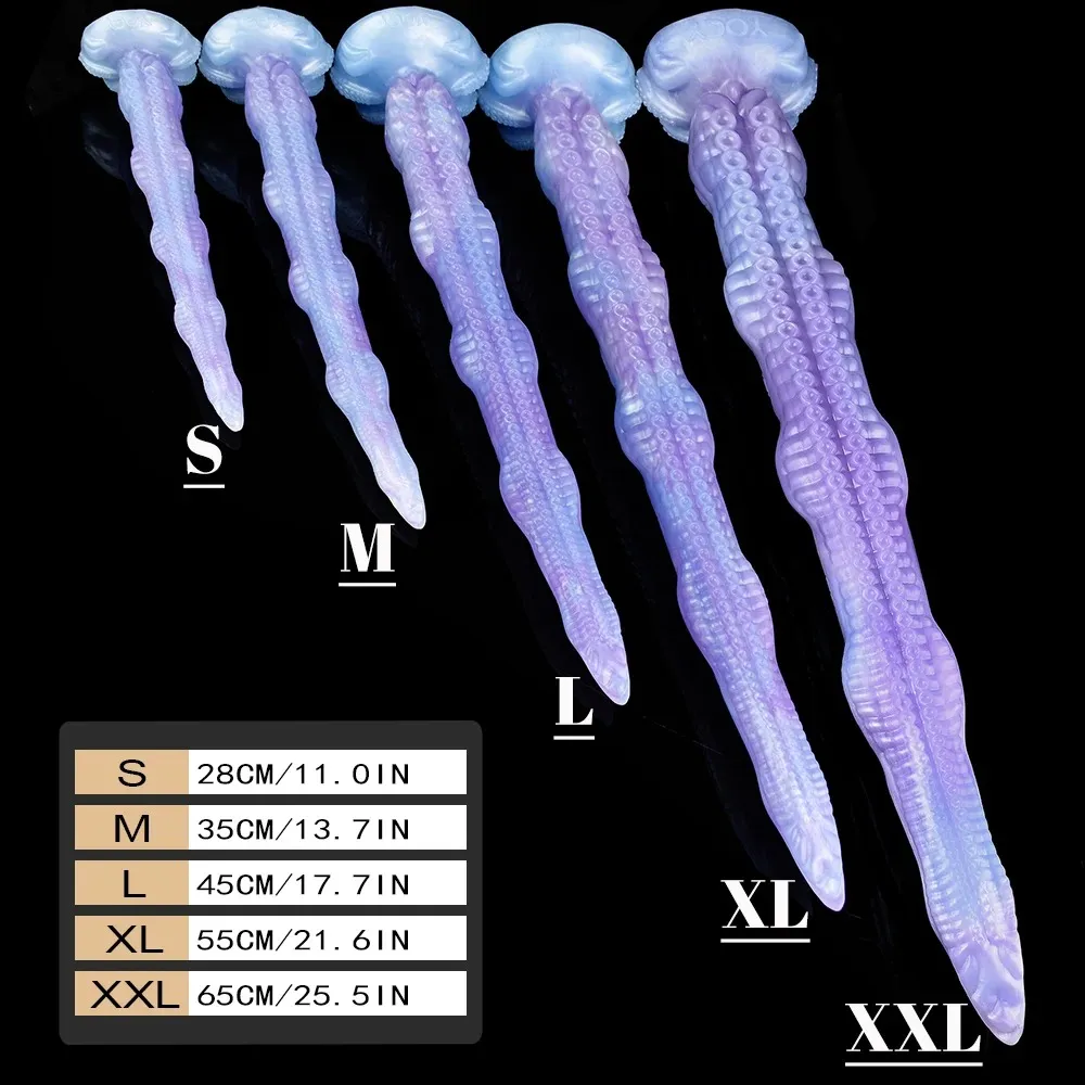 Liquid Silicone Light Blue Octopus Tentacle Fantasy Dildo