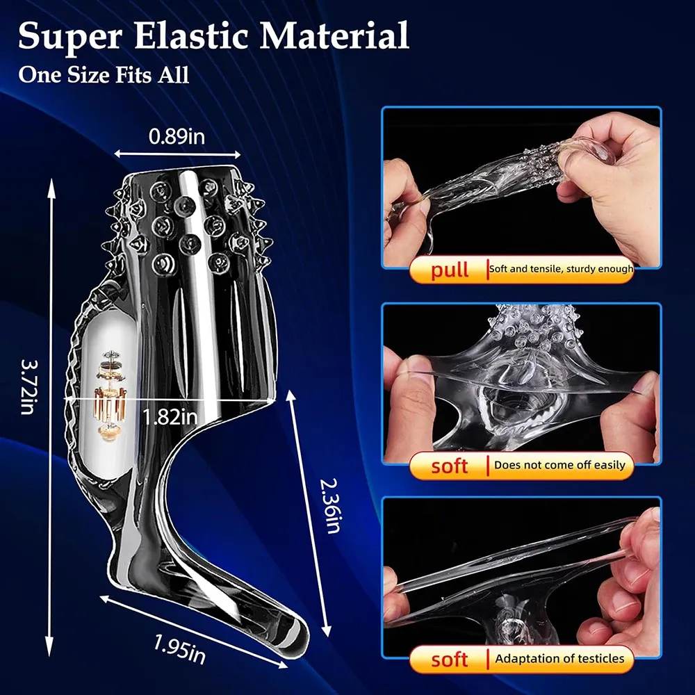 Open-Ended Penis Extender Integrated Cock Ring 2 Colors