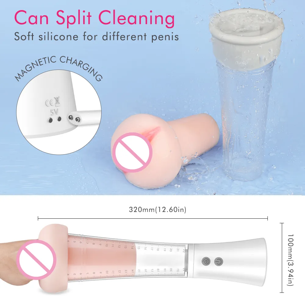 Penis Pump & Male Masturbator TPE Simulated Vagina Silicone