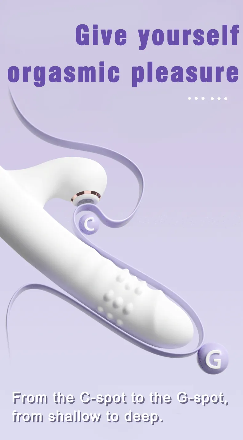Realisic Penis Thrusting & Suction Zonal Control Vibrator
