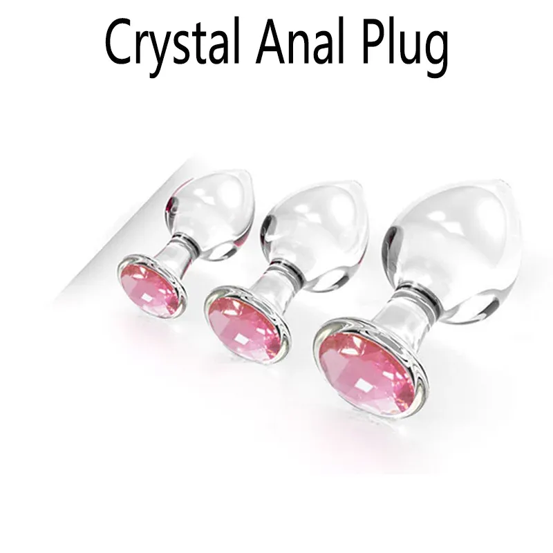 Ice And Fire Drop-Shaped Glass Butt Plug 3 Sizes Available