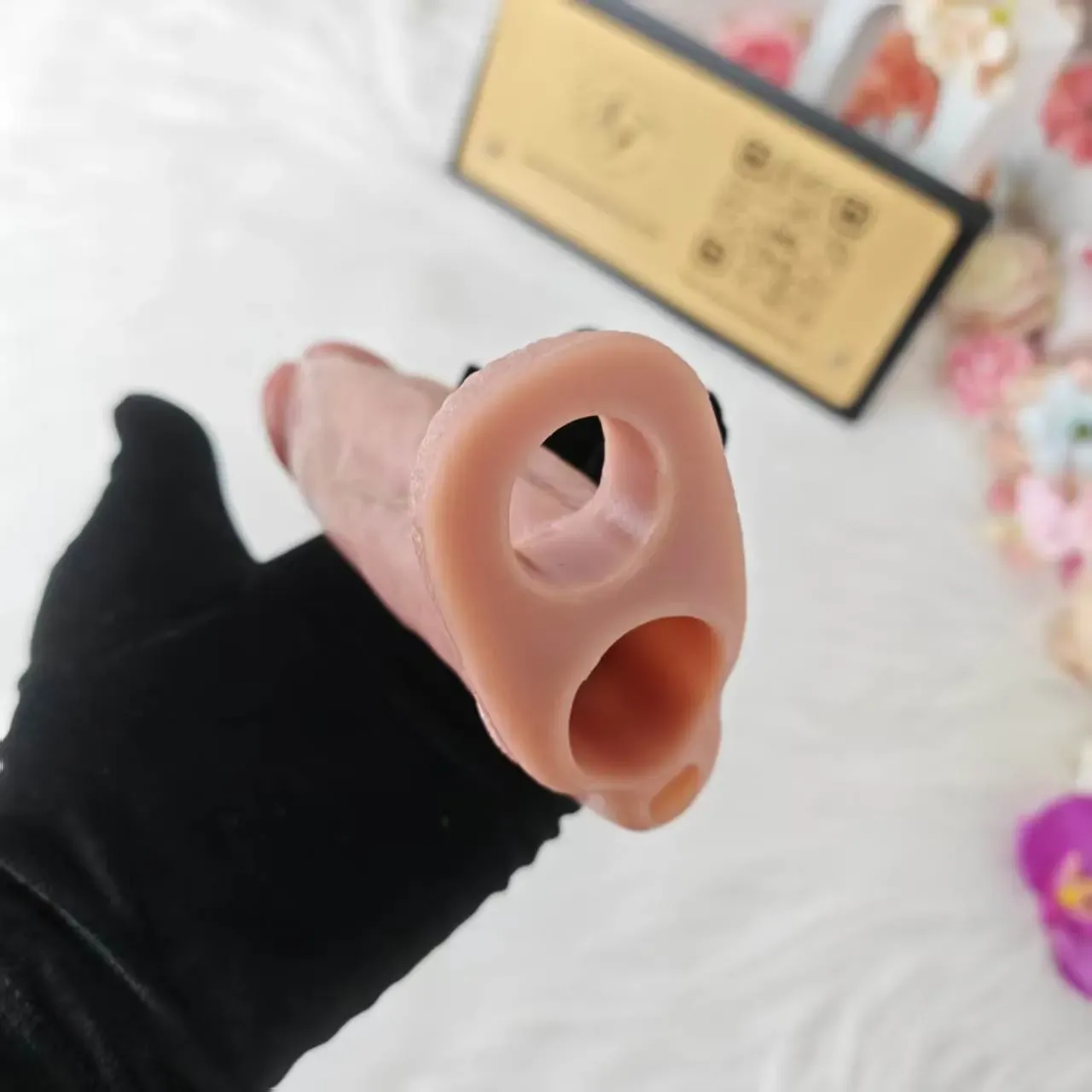 SXXY S8104 Platinum Silicone Simulated Penis Sleeve
