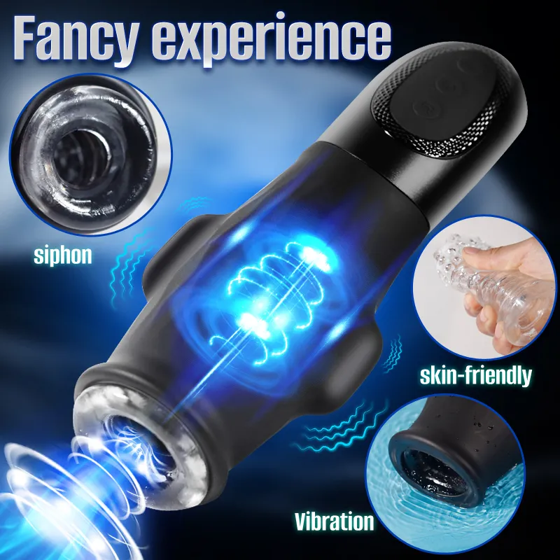 10 Vibrations 5 Suctions Male Masturbator Detachable