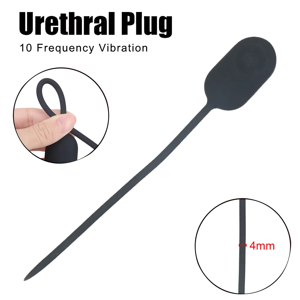 10 Frequencies One-Button Control Silicone Urethral Sound