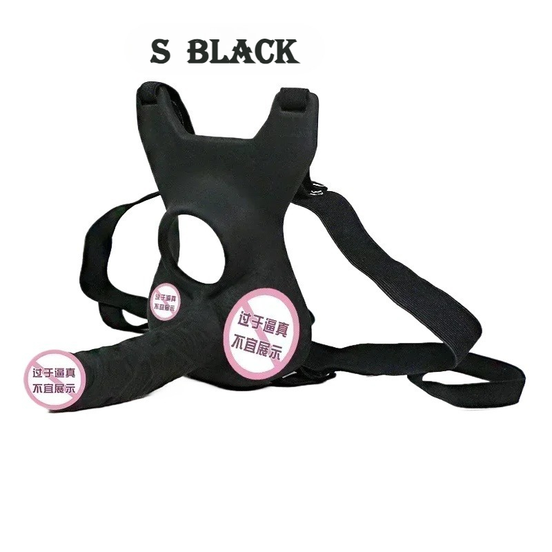Double-Insertion Strap On Dildo With Bullet Vibrator
