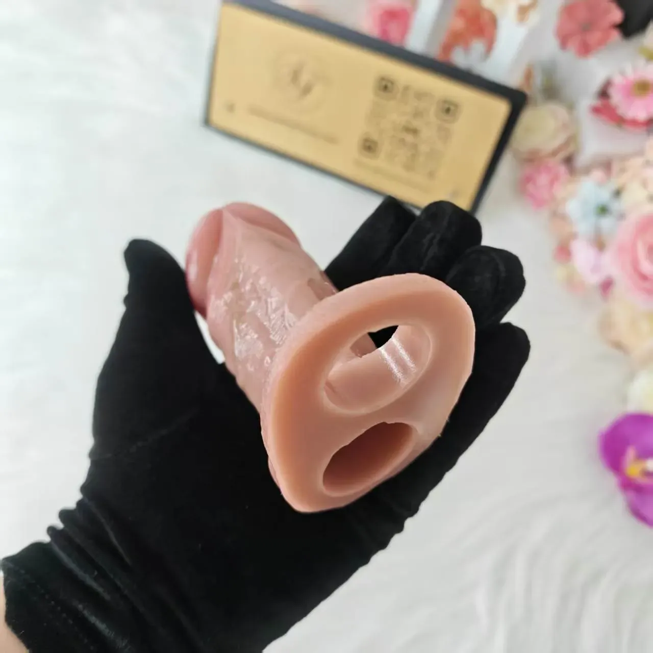 SXXY S8105 Platinum Silicone Simulated Penis Sleeve 2 Colors