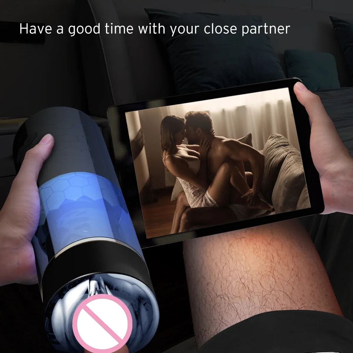 6 Thrusting + 3 Rotation Male Masturbator Bluetooth Connection