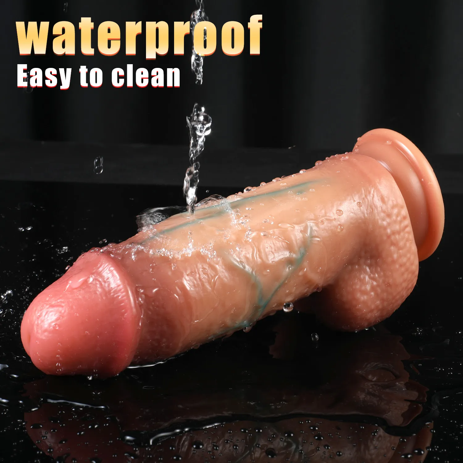 Skin Texture And Veins Thickened Realistic Dildo With Balls