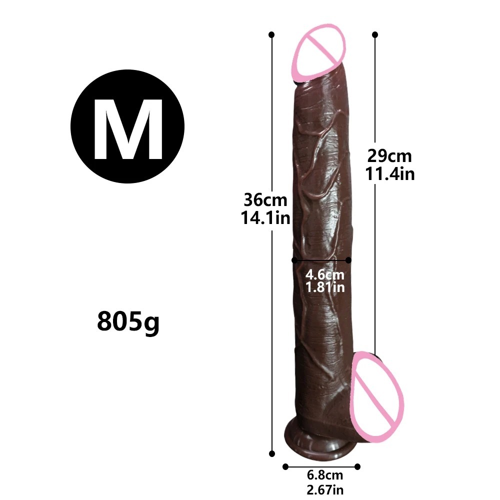 未定价ดิลโด้ ยาวพิเศษ-หนาพิเศษ จำลองความแข็ง เนื้อสัมผัสเหมือนจริง
