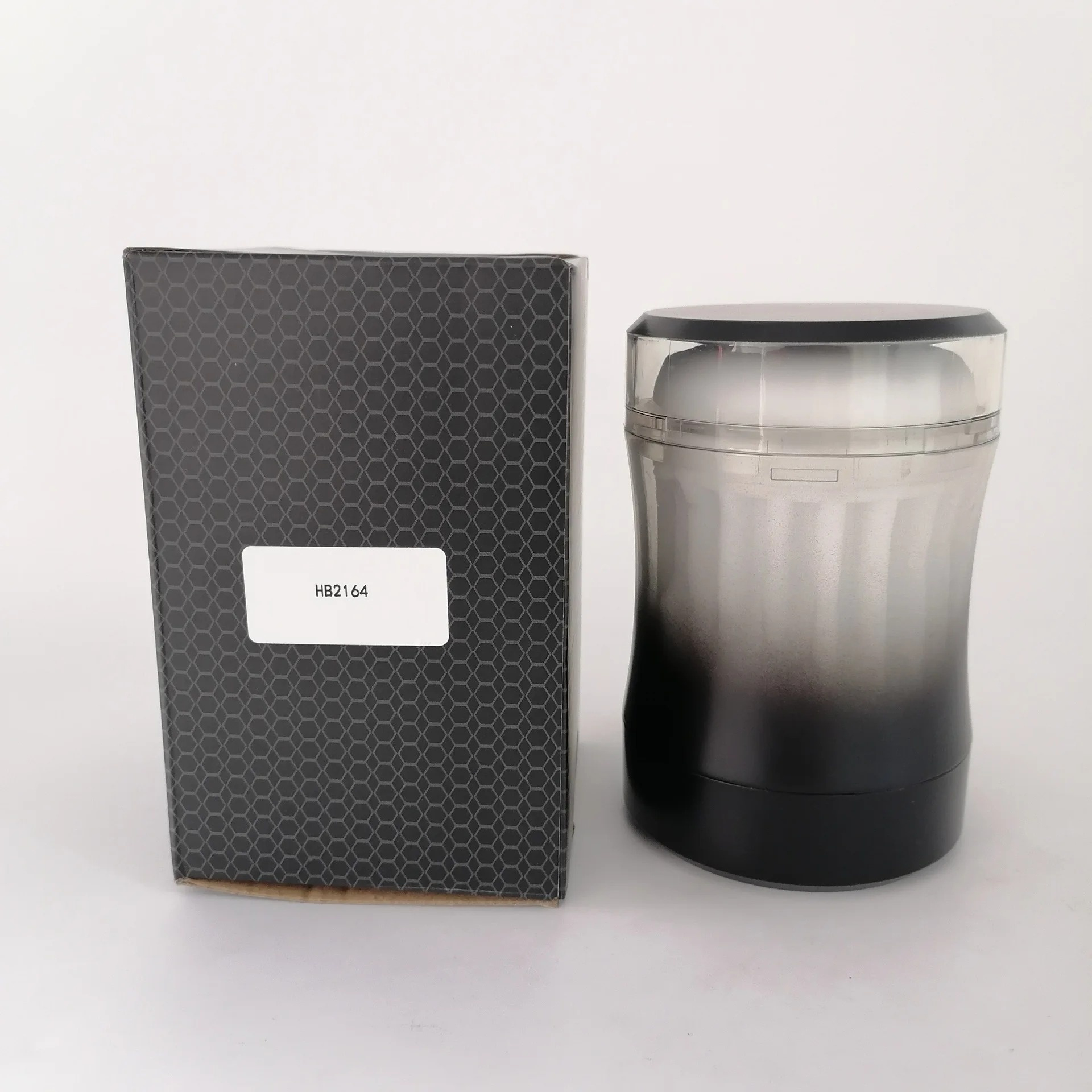 W5501未定价ถ้วยช่วยตัวเองใช้มือ ออกแบบแบบทะลุ 2 ช่องทาง จำลองช่องคลอด วัสดุ TPE ปลอดภัยต่อผิว