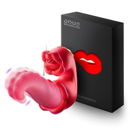 ลิ้นของเล่น ระบบคู่ 1 เครื่อง 2 ฟังก์ชัน 3 ความเร็ว 7 โหมด ลิ้นเทียม IPX6