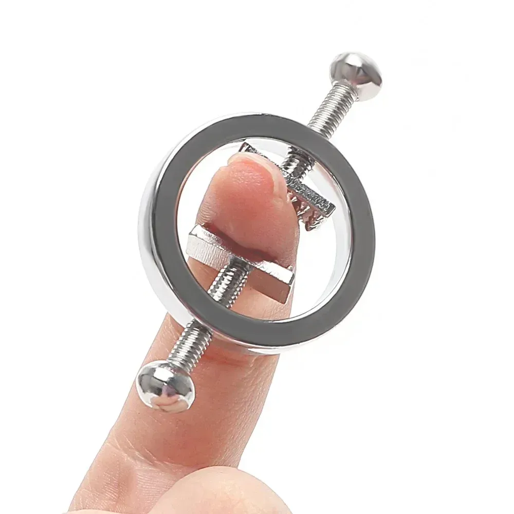 อุปกรณ์ BDSM ที่หนีบหัวนมสปริง วัสดุโลหะ กระตุ้นบริเวณหัวนม แบบ SM