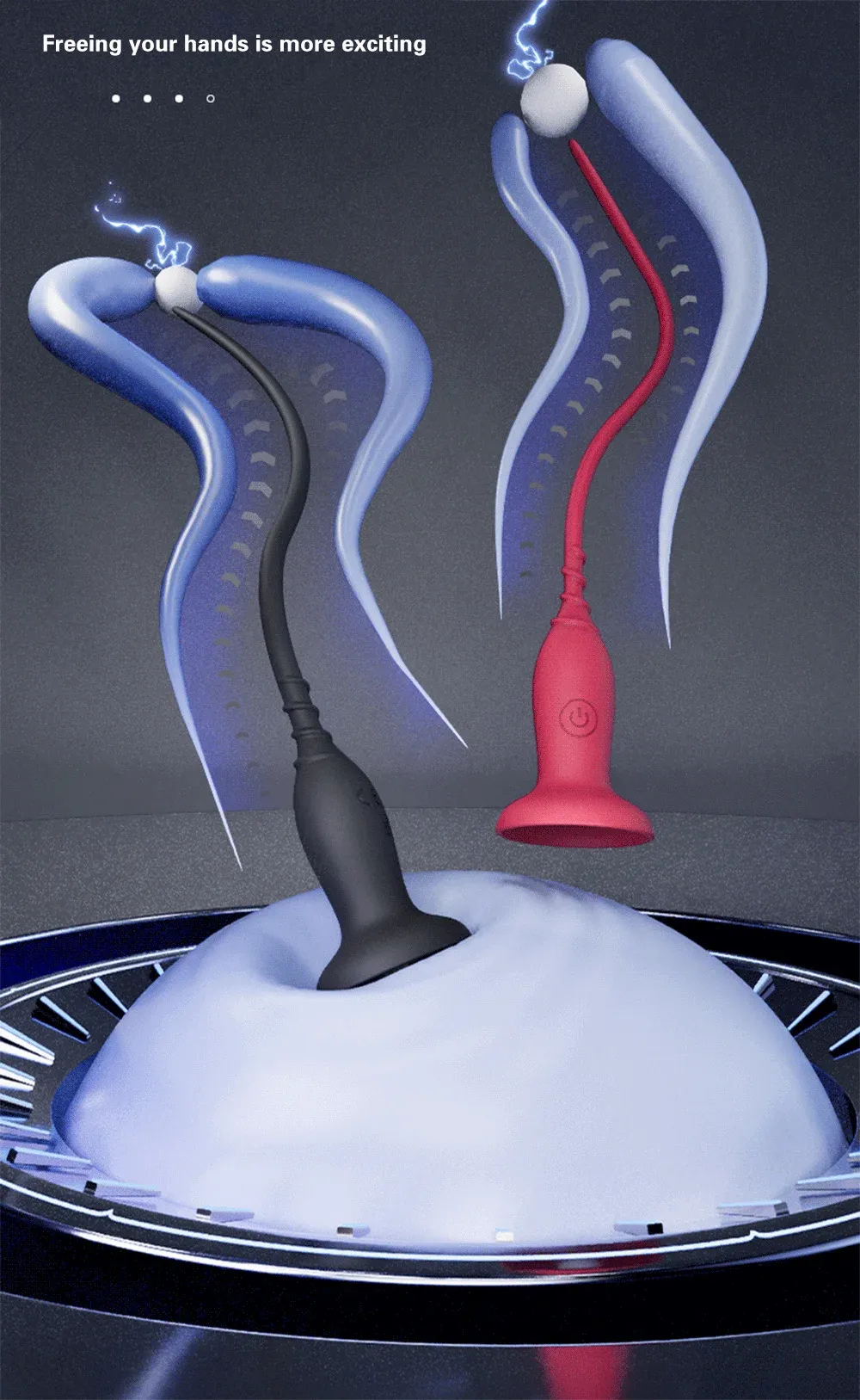 10-Frequency Urethral Sound With Suction Cup 2 Sizes
