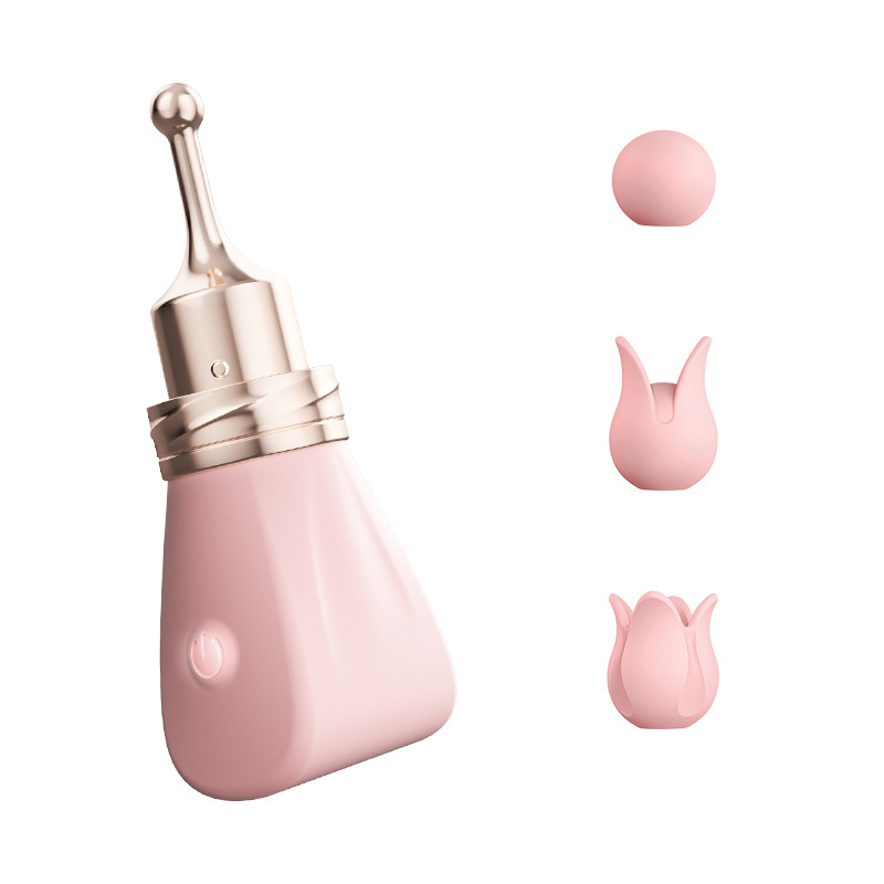 สั่นสะเทือนแท่ง 10 ความถี่การสั่น ความถี่การสั่น 800 ครั้งต่อวินาที พร้อมหัวครอบ 3 แบบ ออกแบบรูปโบว์-sextoyfunny