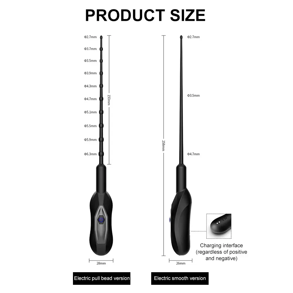 10-Frequency High-Speed Electric Urethral Sound 2 Versions