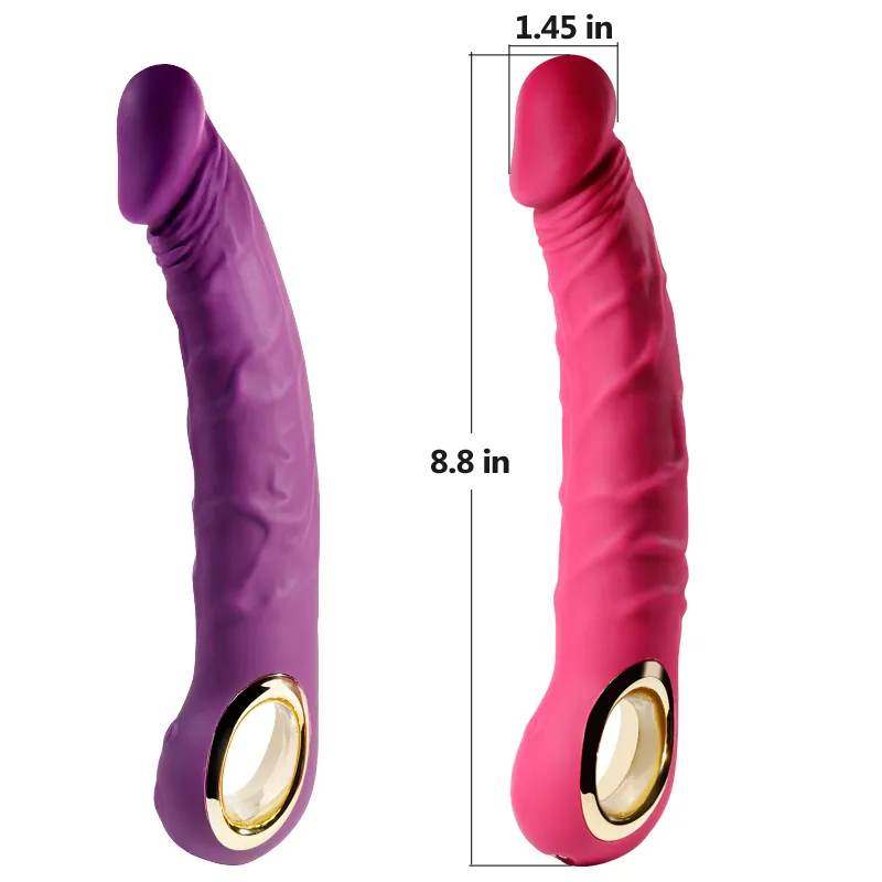 Finger Grip Handle Spot Stimulation Realistic Penis Vibrator
