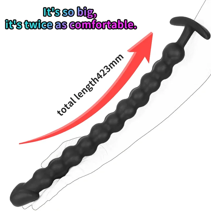Multi-Section Beaded Silicone Anchor Butt Plug 3 Sizes