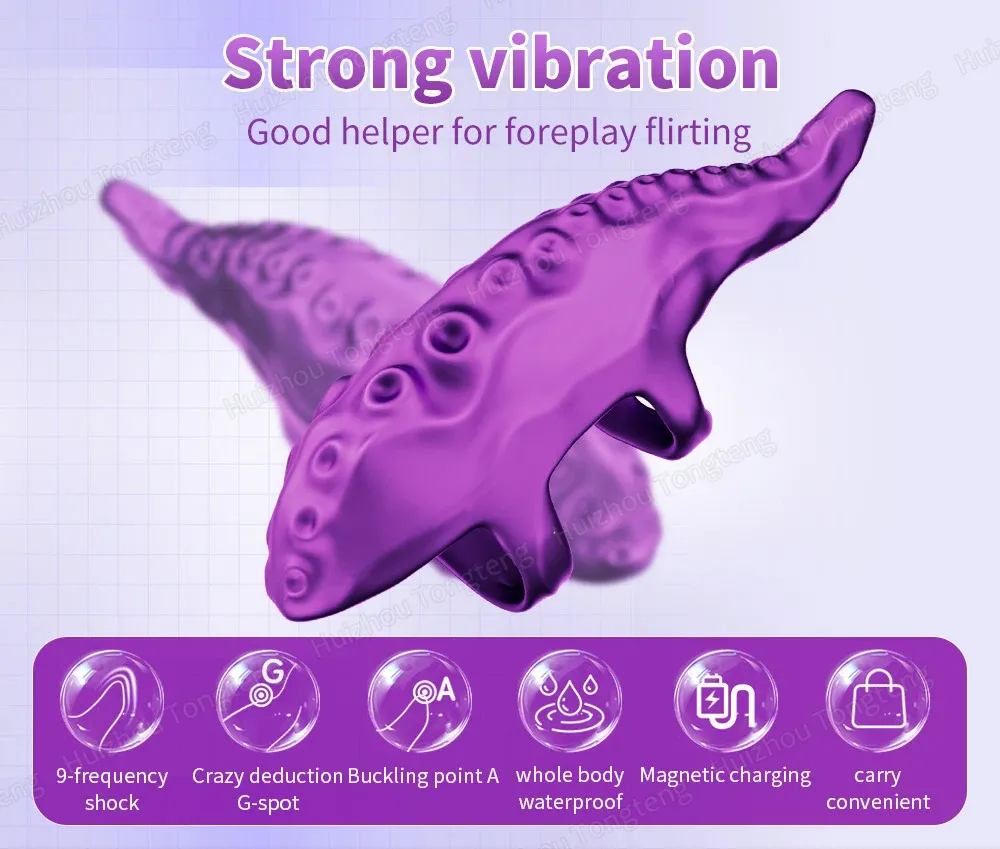 10 Modes Octopus Shaped Finger-Wearable Vibrating Egg