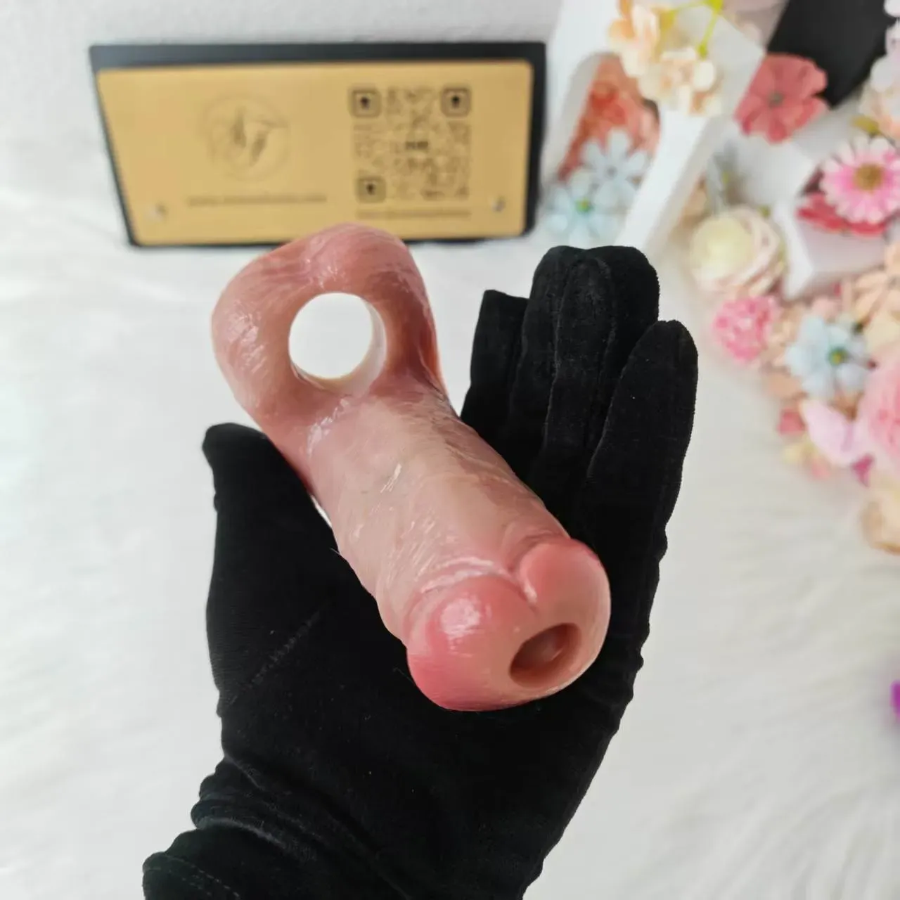 SXXY S8102 Platinum Silicone Simulated Penis Sleeve