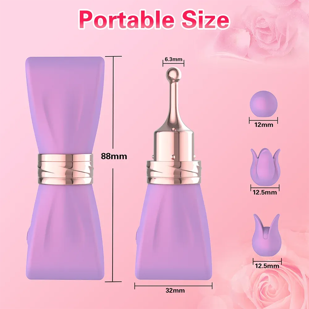 10-Level Spot Fully Waterproof Vibrator With 3 Heads