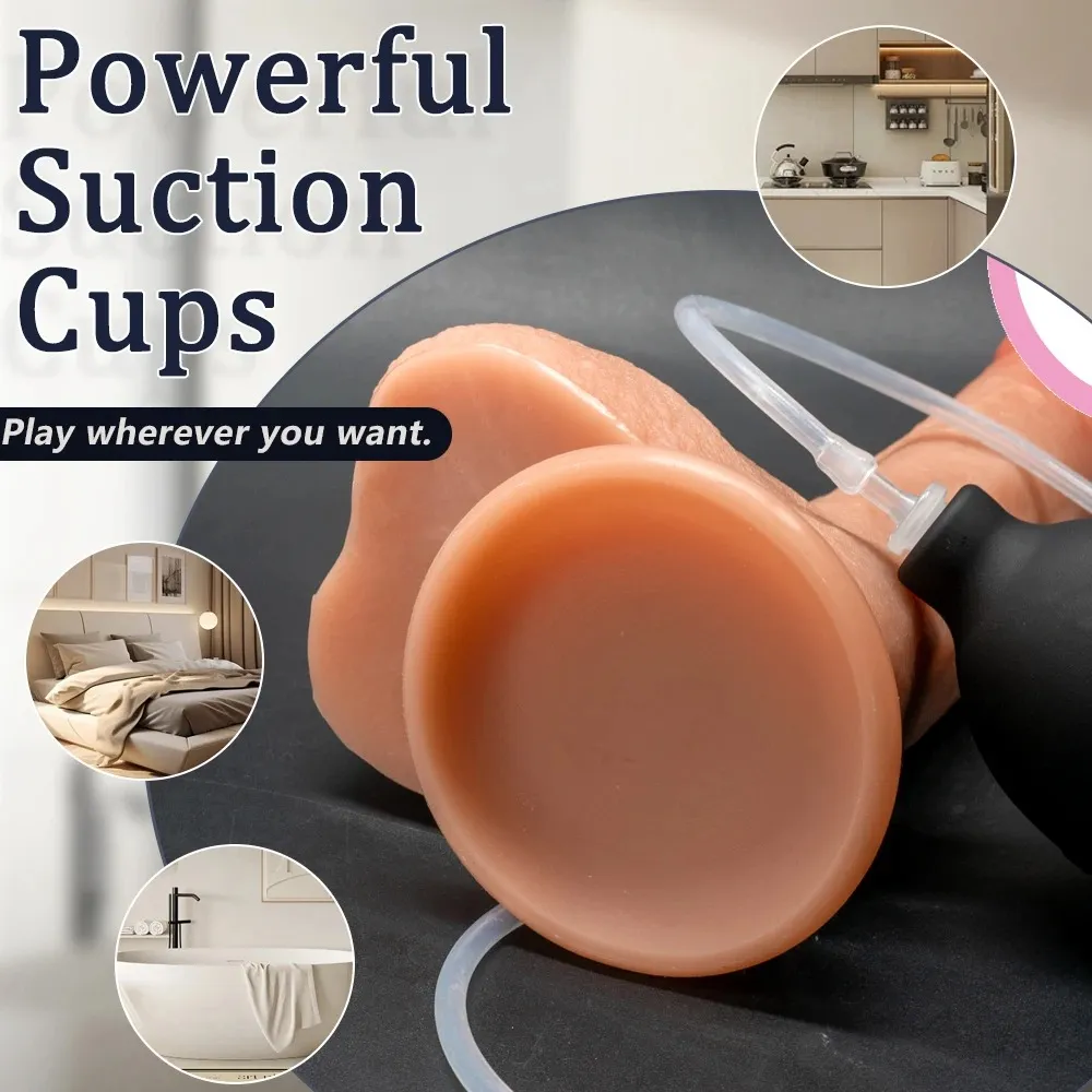 Ejaculating Vein Texture Realistic Dildo With Suction Cup