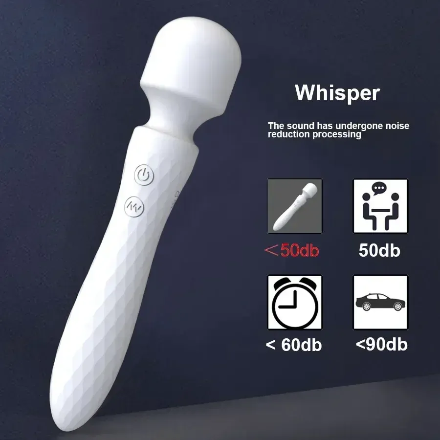 10 Frequencies Dual-Head Seamless Body AV Wand Vibrator