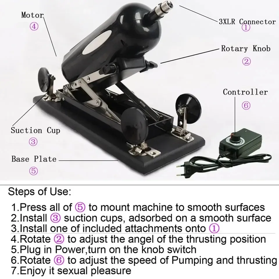 DC Plug-In Thrusting 2-Level Rotating Sex Machine