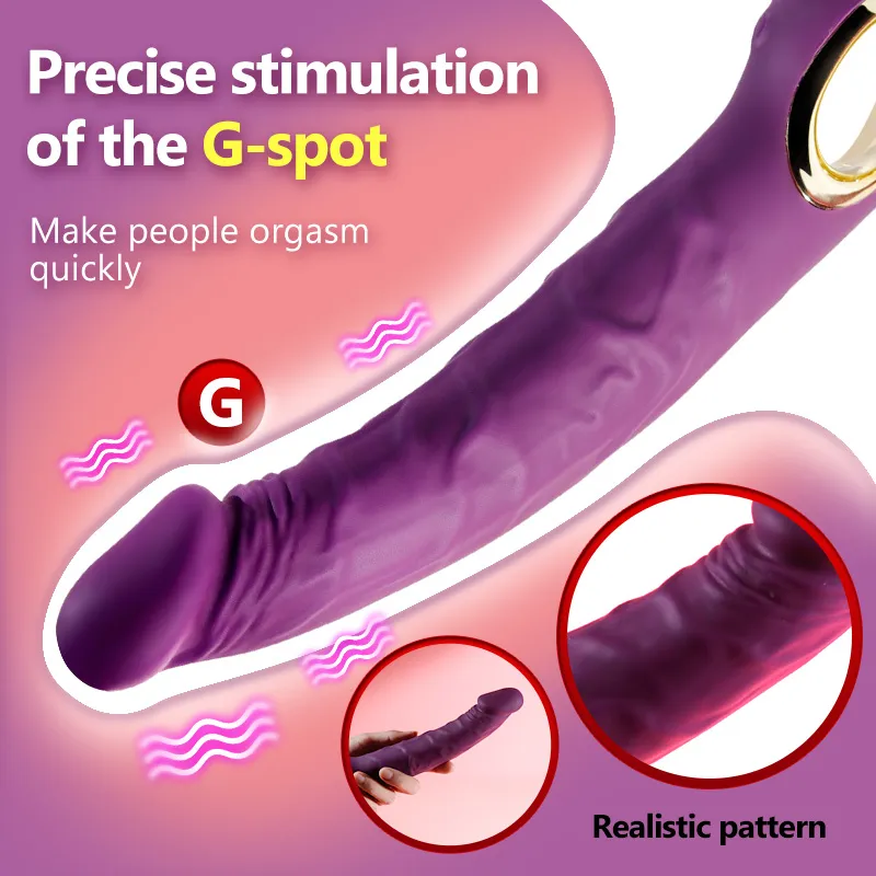 Finger Grip Handle Spot Stimulation Realistic Penis Vibrator