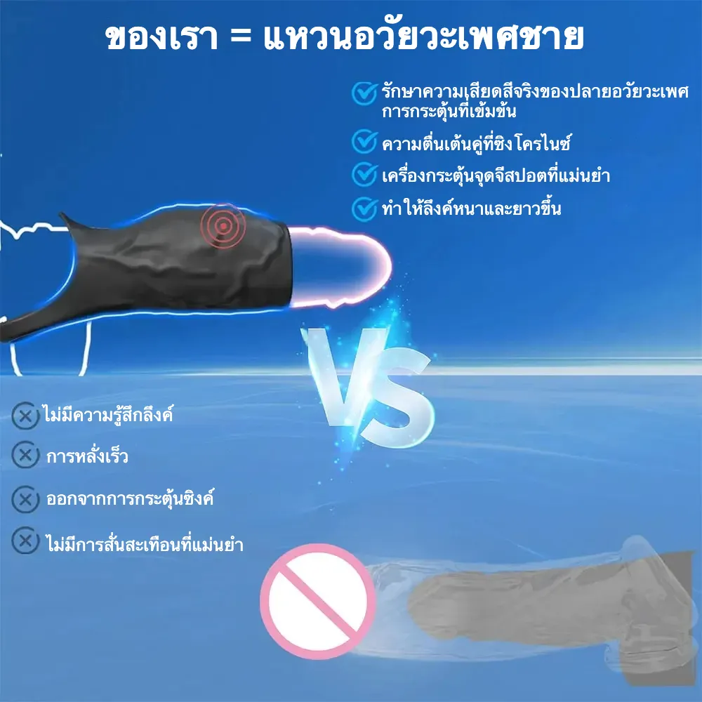 ปลอกเพิ่มขนาด+อุปกรณ์ฝึกการหลั่ง การสั่นแบบสามมิติ วิธีแก้หลั่งเร็ว