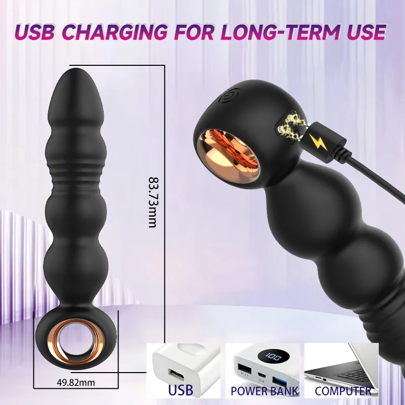 Pull-Ring Design Simulated Glans Prostate Massager