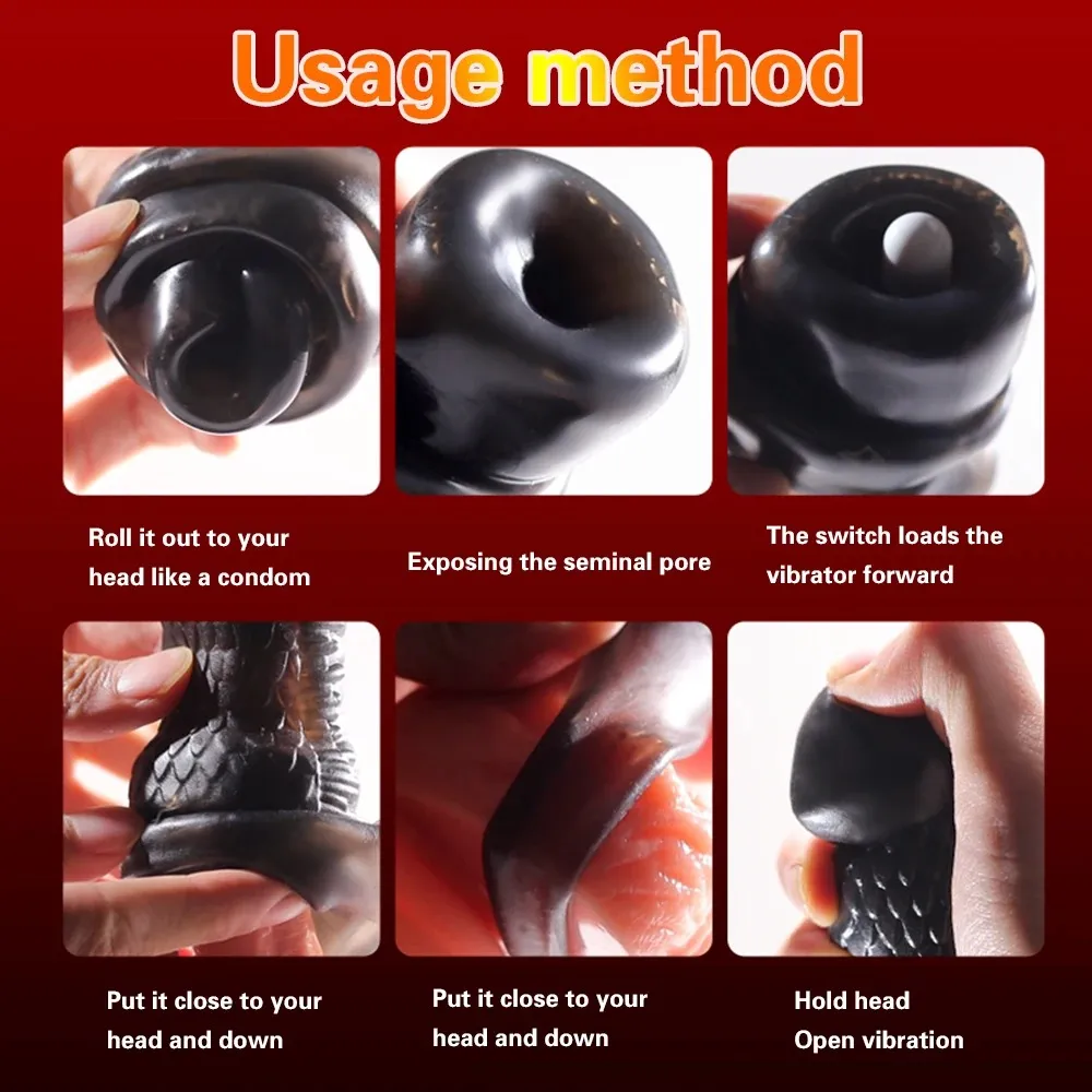 Dragon Scale Vibrating Penis Extender 2 Colors Available
